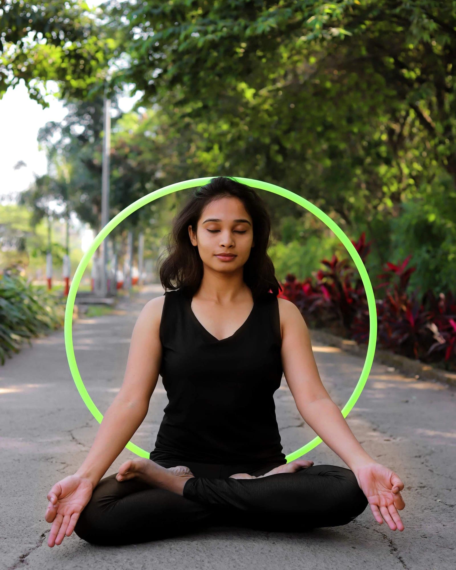 Devina in a calm, seated pose